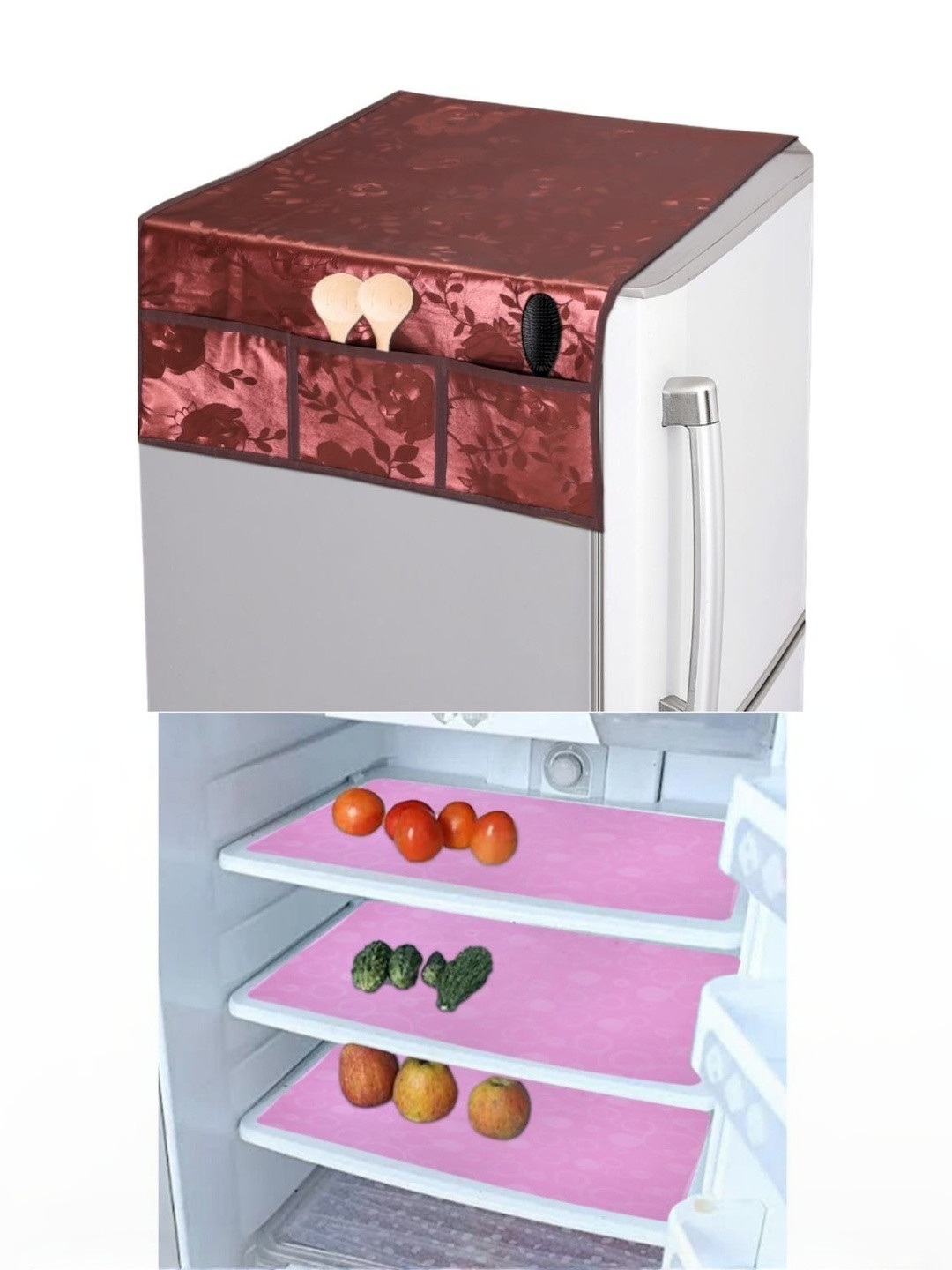 CROSMO 4-Piece PVC Waterproof Fridge Cover Set