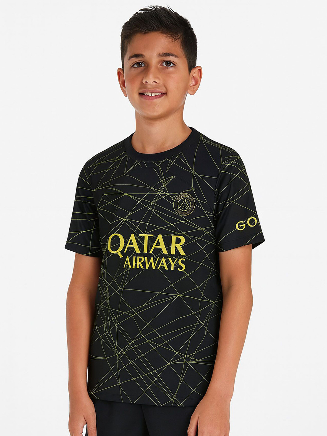 dostitch Boys Neymar 10 Football Jersey Printed Round Neck T-Shirt