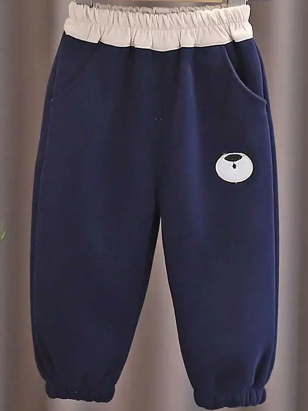 INCLUD Boys Bear Embroidered Mid-Rise Joggers