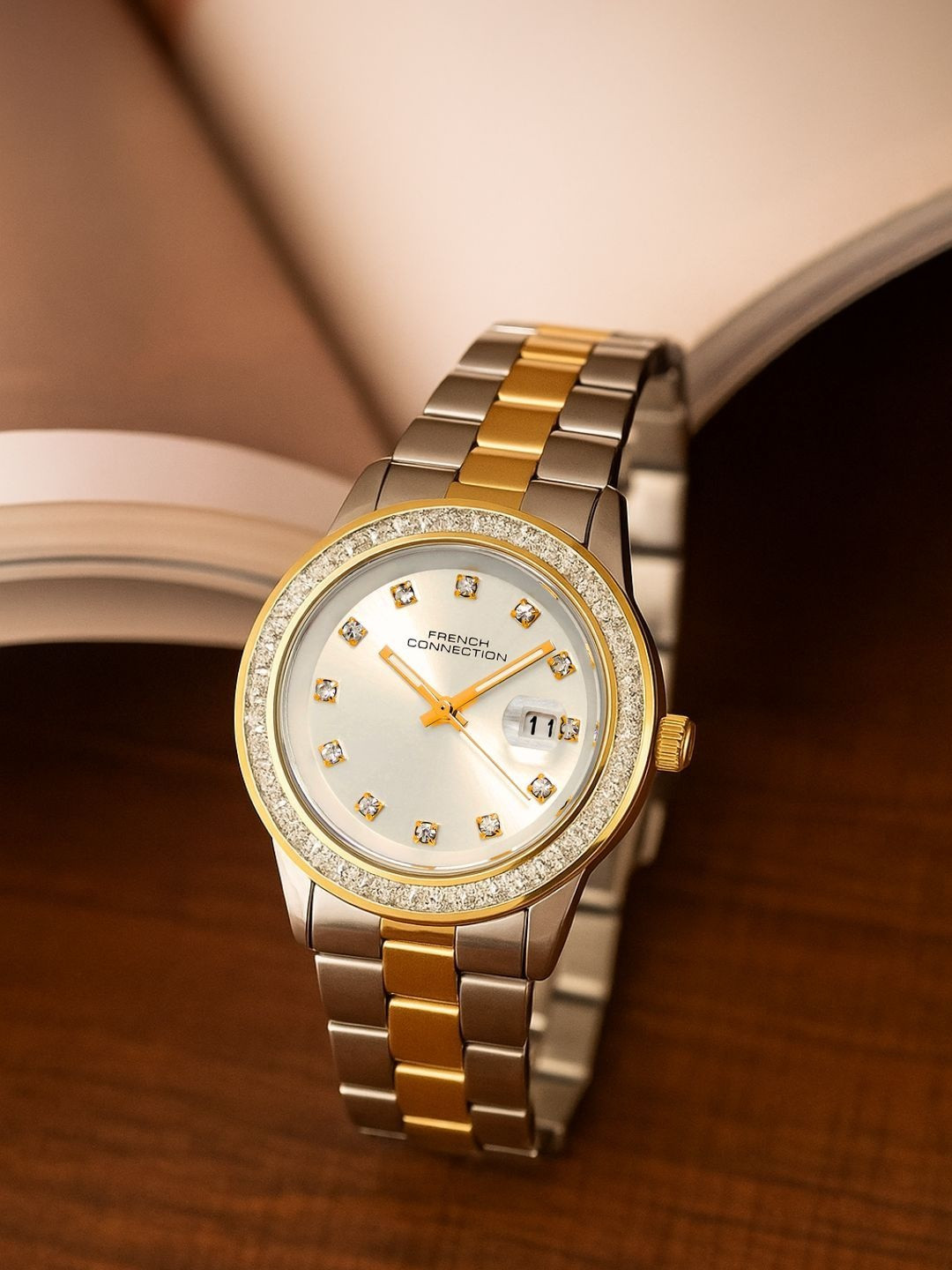 French Connection Aurdate Women Bracelet Style Straps Analogue Watch FCH26TM