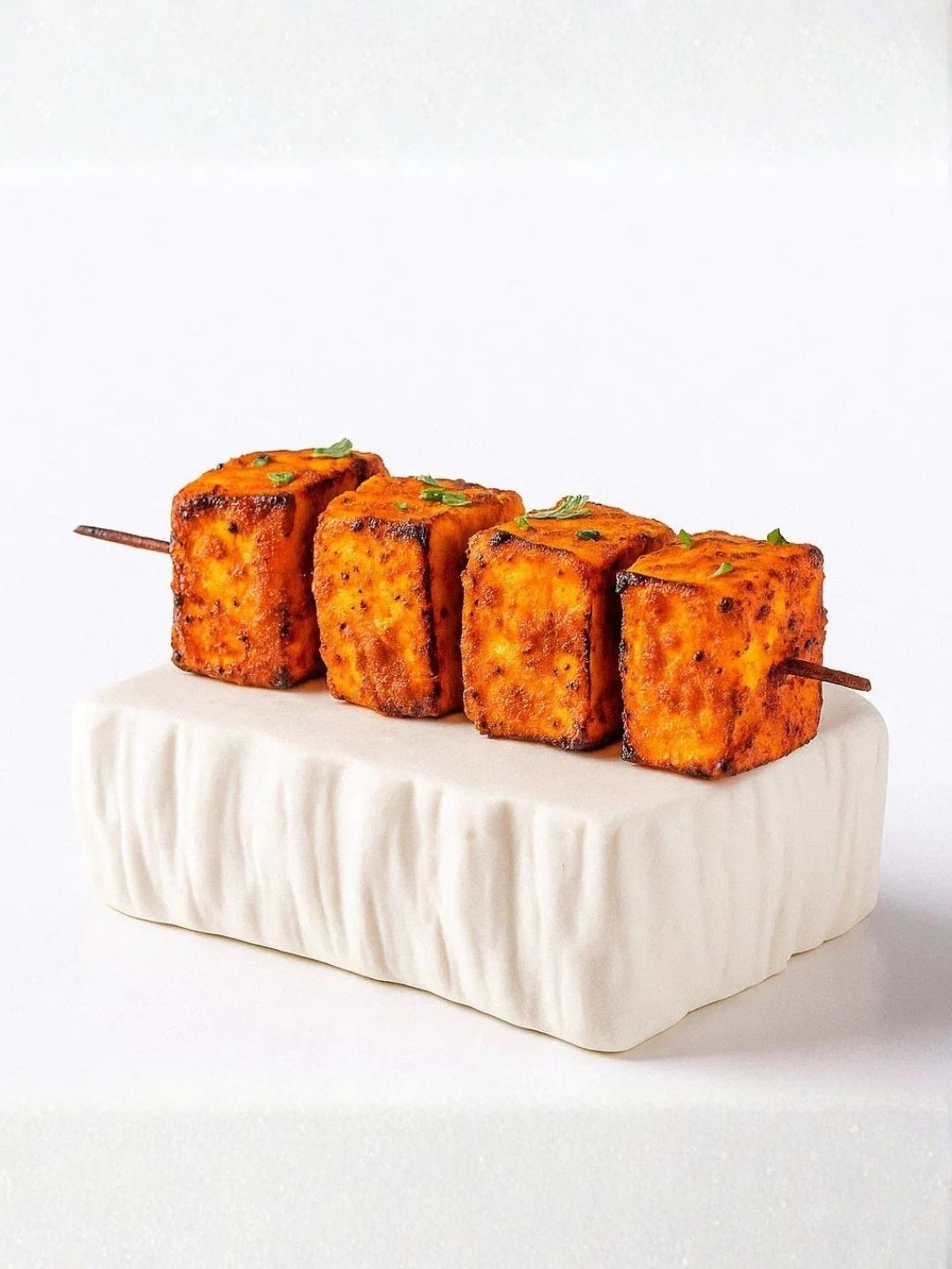 SMOKEY COCKTAIL White Textured Ceramic Rectangular Food Platter