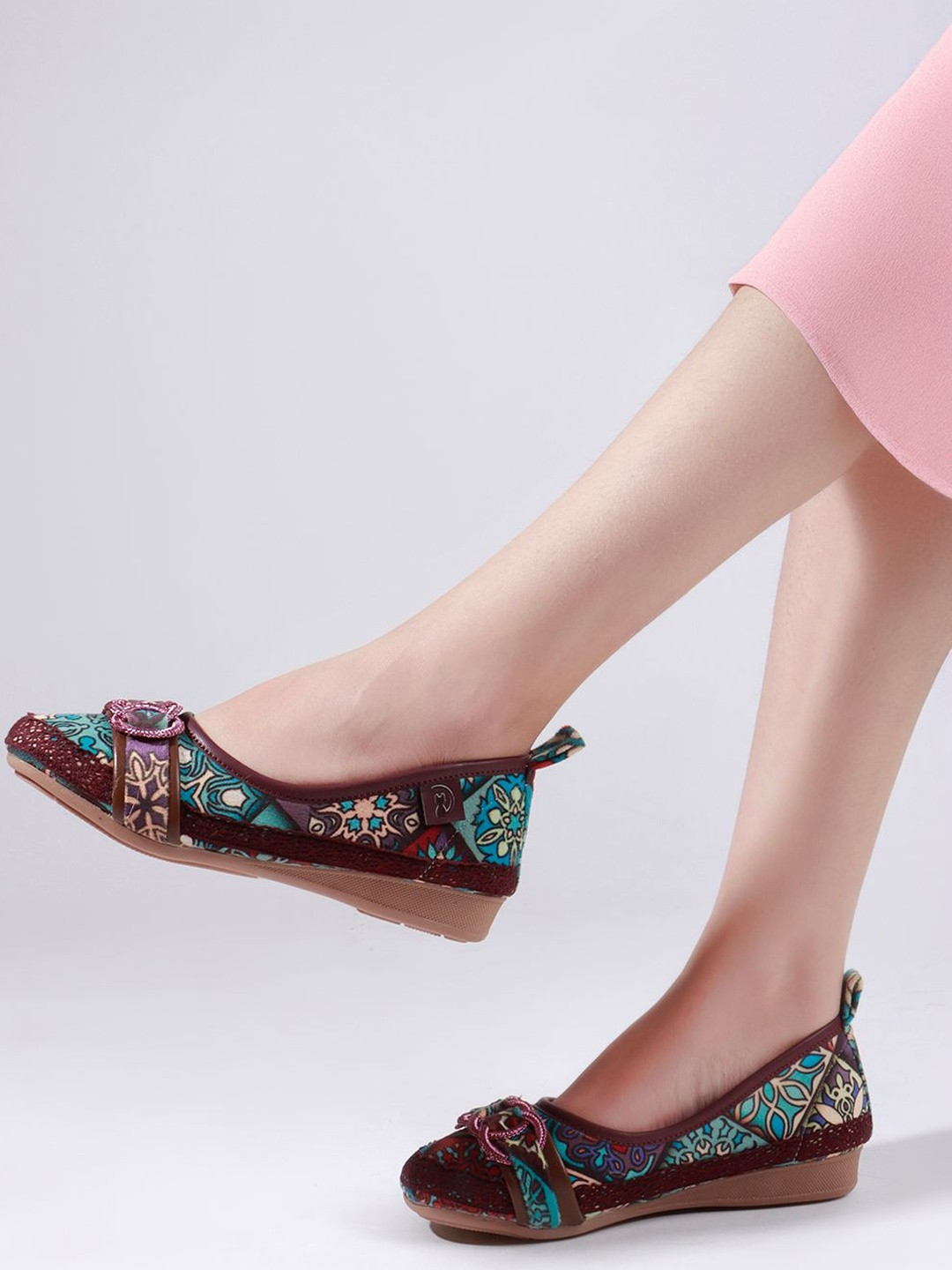 Denill Abstract Printed Slip On Ballerinas