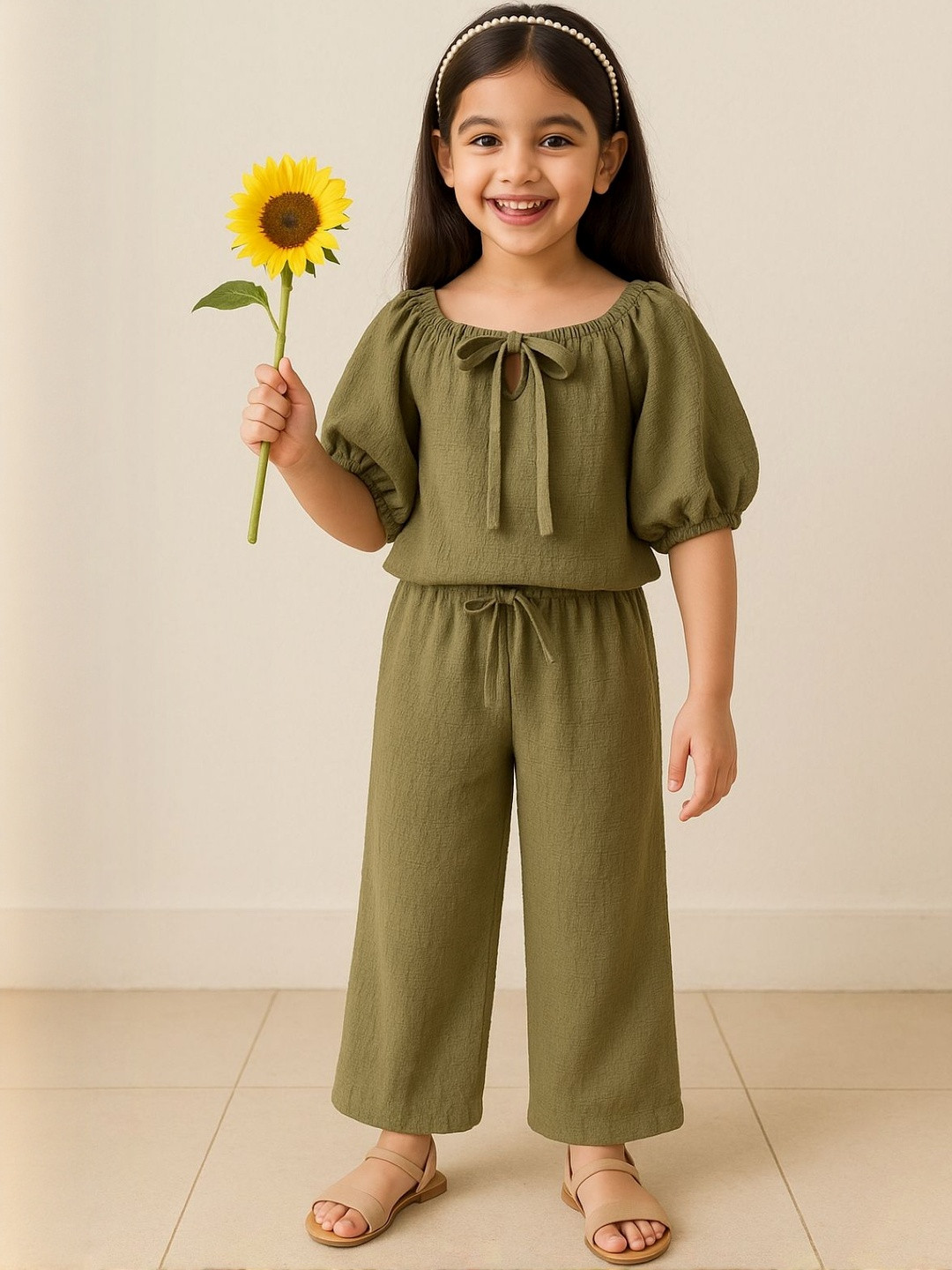 TALES & STORIES Girls Viscose Rayon Co-Ords