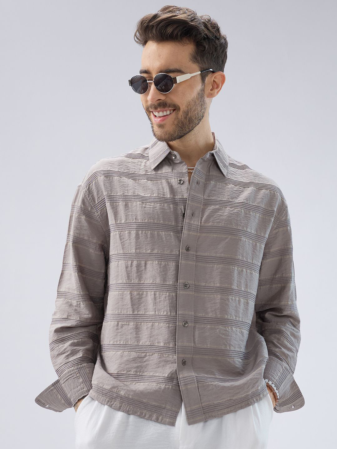 VASTRADO Men Classic Boxy Casual Shirt