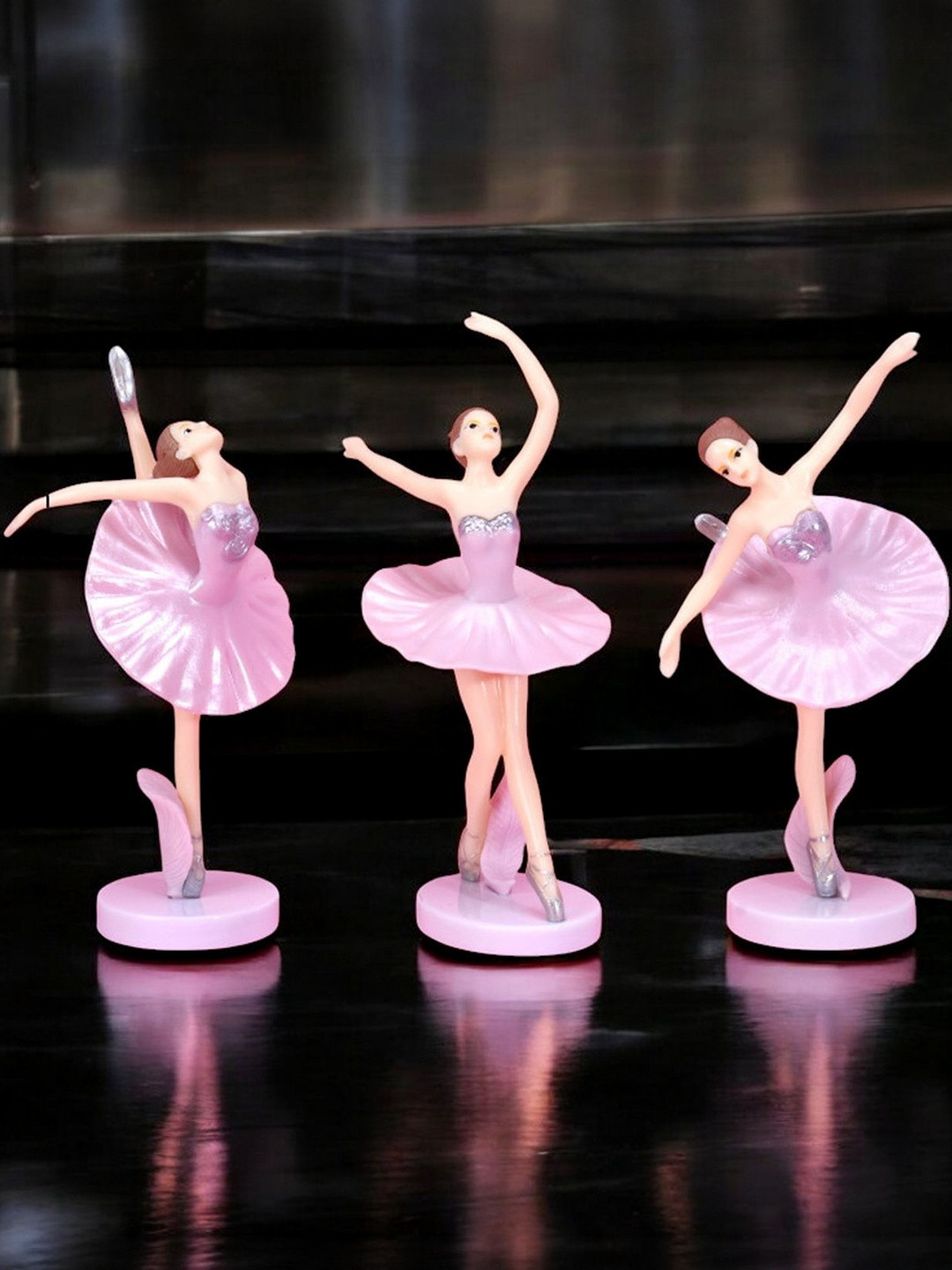DEALSEVEN FASHION Unisex Pack Of 3 Ballet Dancing Girl Mini Figurine