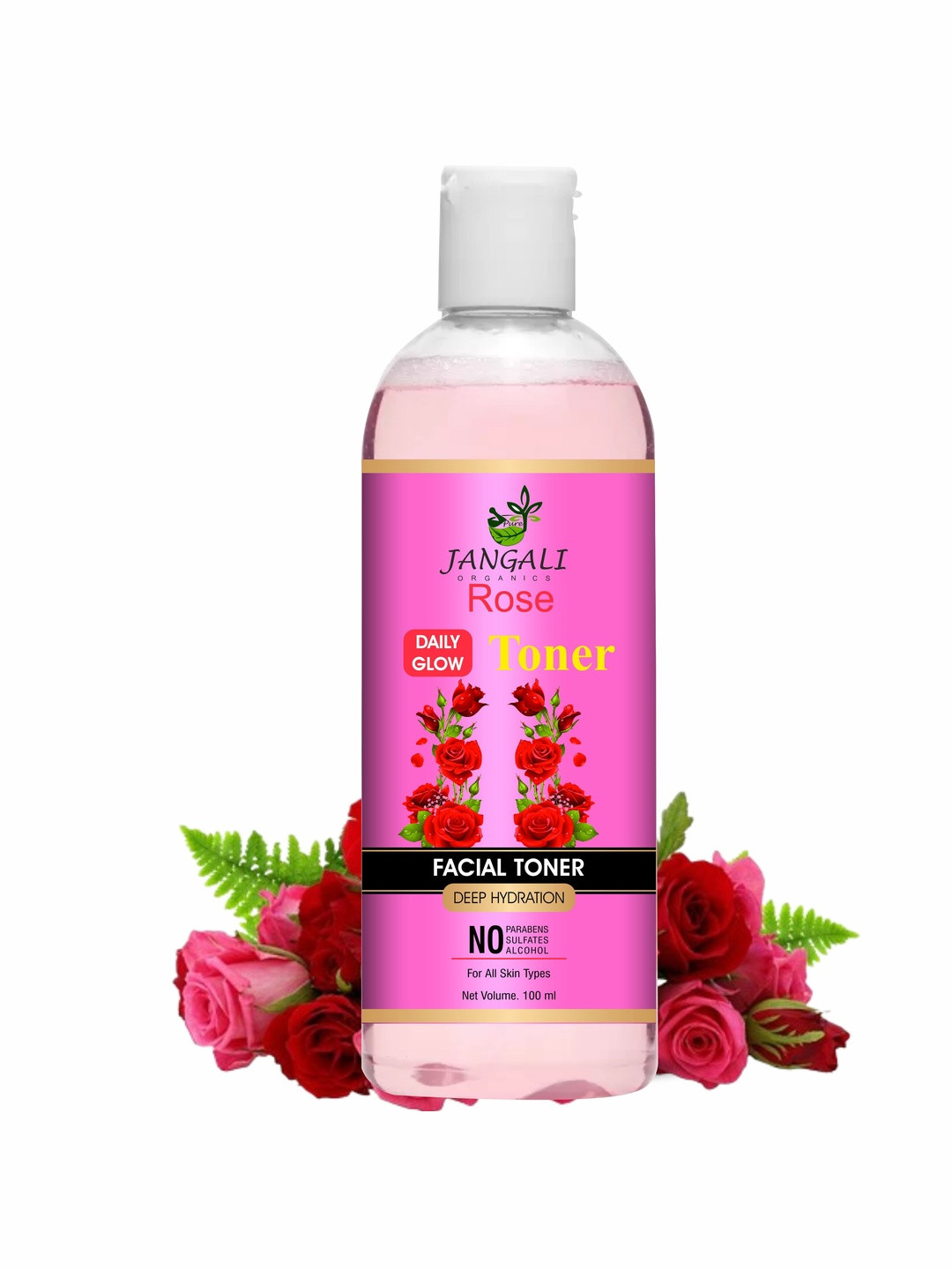 Pure Jangali Organics Daily Glow Rose Water Facial Toner - 100 ml