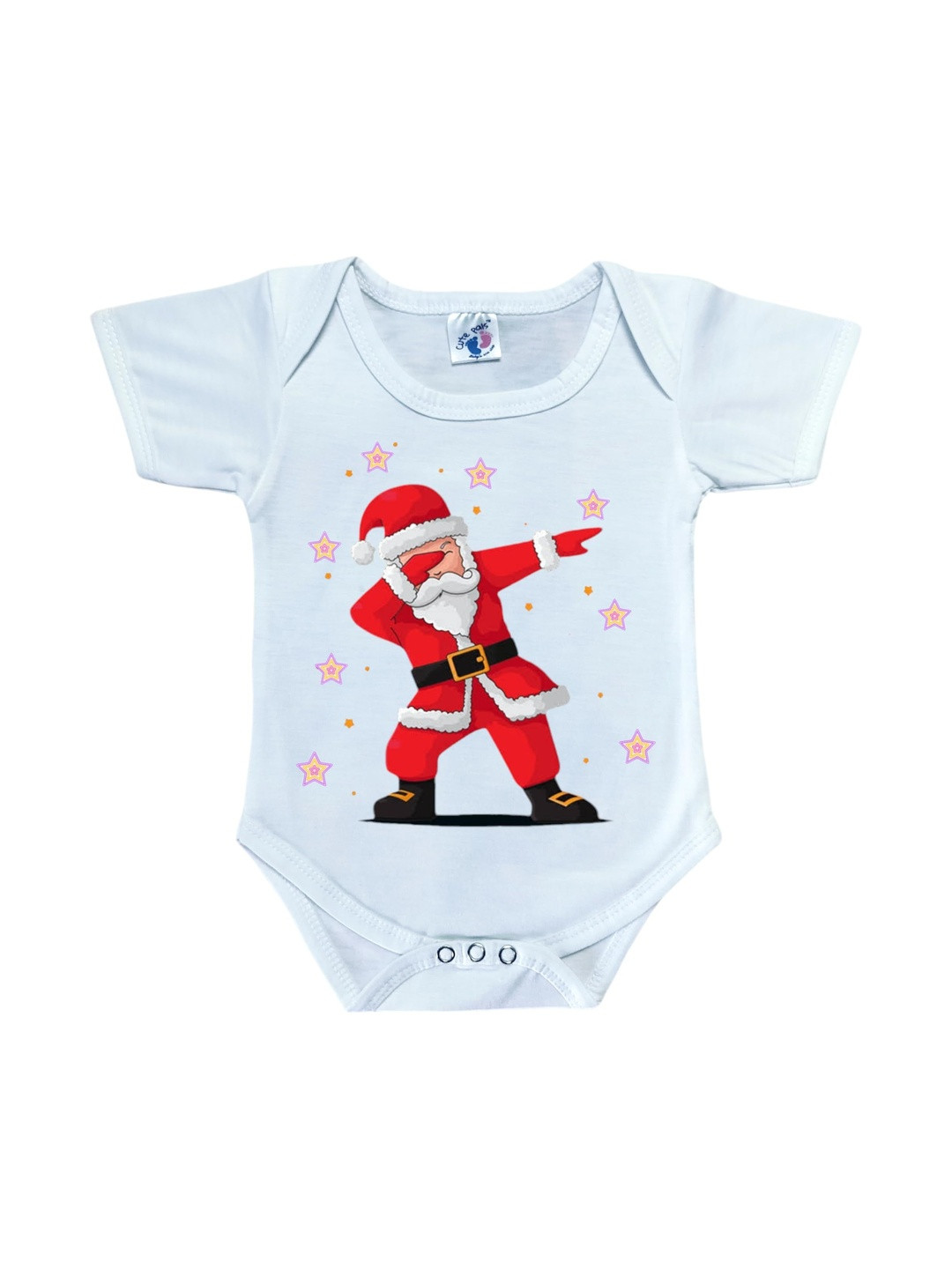 Cute Pals Infants Merry Christmas Santa Claus Printed Bodysuit
