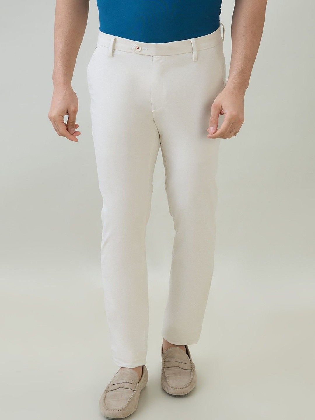 Raymond Men Original Slim Fit Mid-Rise Regular Trousers