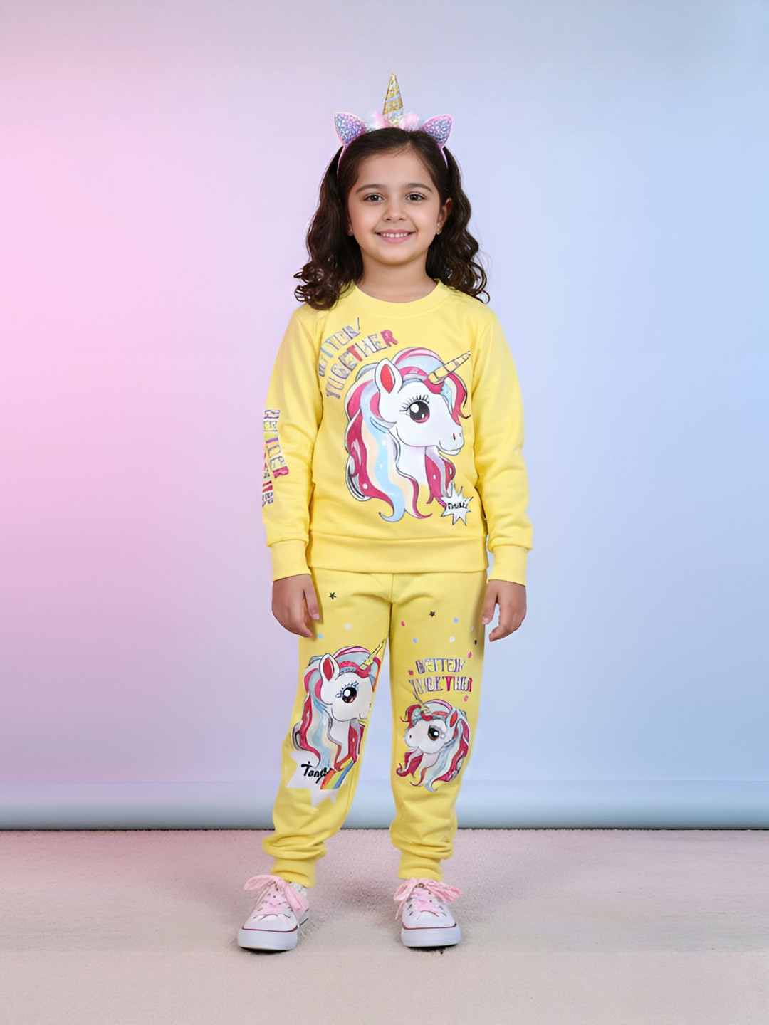 4YOU DRESSES Kids Printed Long Sleeves Sweatshirt With Joggers