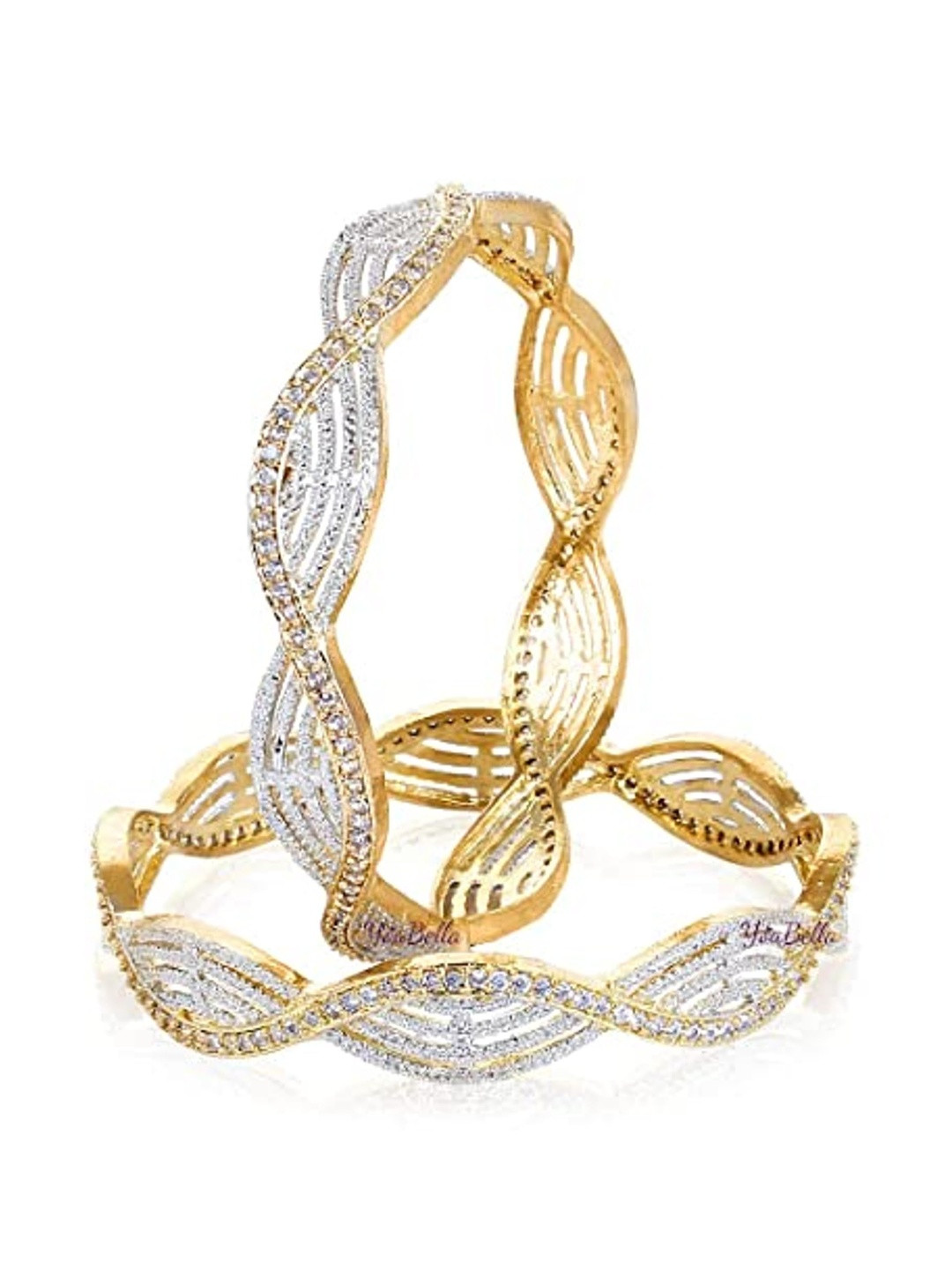 Shiv Jewels Women Style Gold Tone CZ Stone Indian Bangle Jewellery