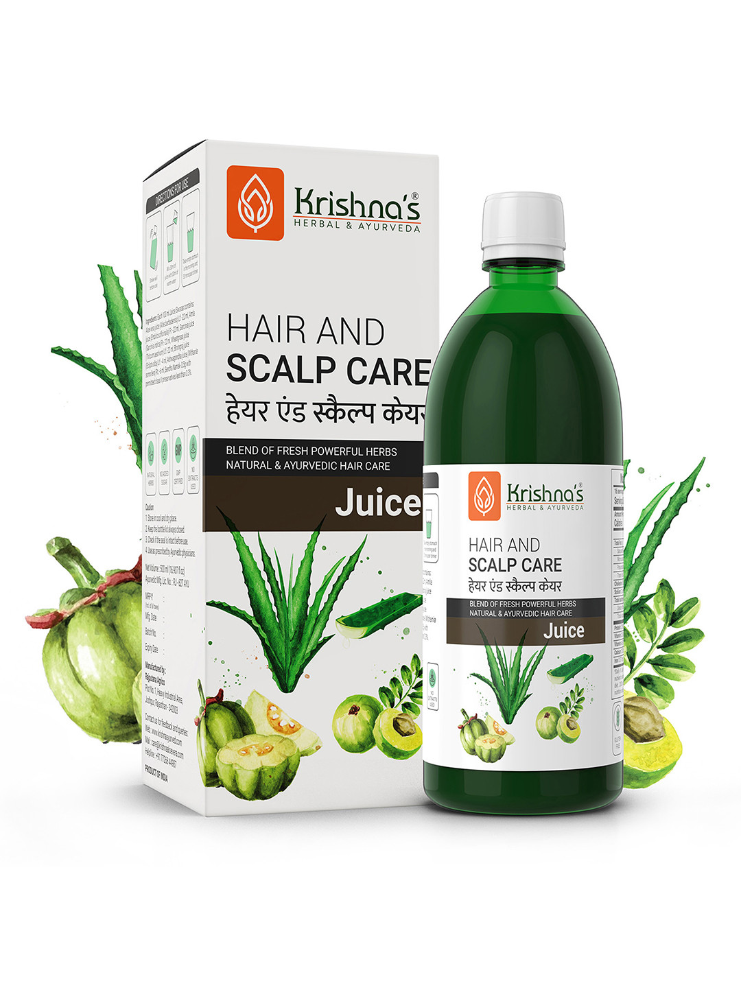 Krishna's Herbal & Ayurveda Hair & Scalp Care Juice-1000 ml
