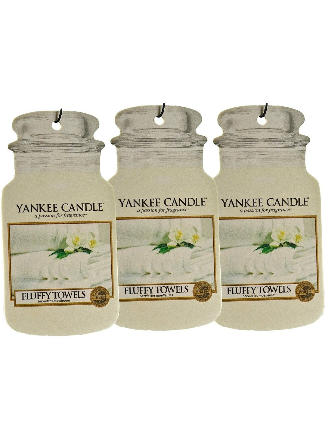 YANKEE CANDLE Fluffy Towels Scented Single Car Jar Air Freshener