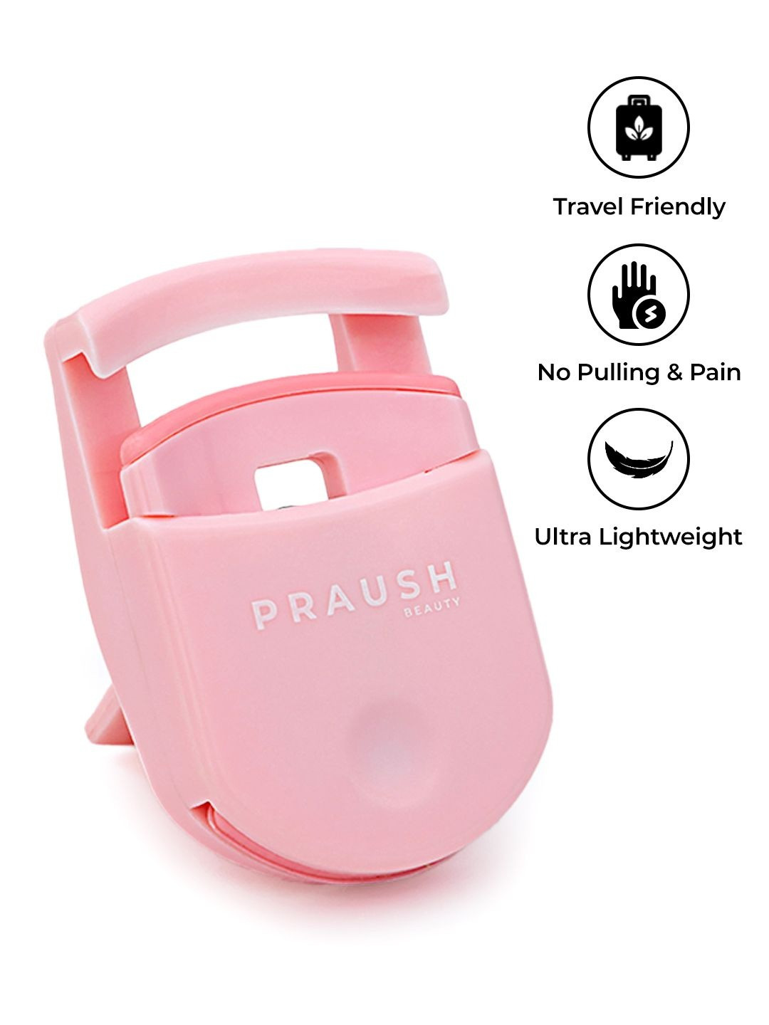 Praush Women Ultra Lightweight Pocket Eyelash Curler - Pink