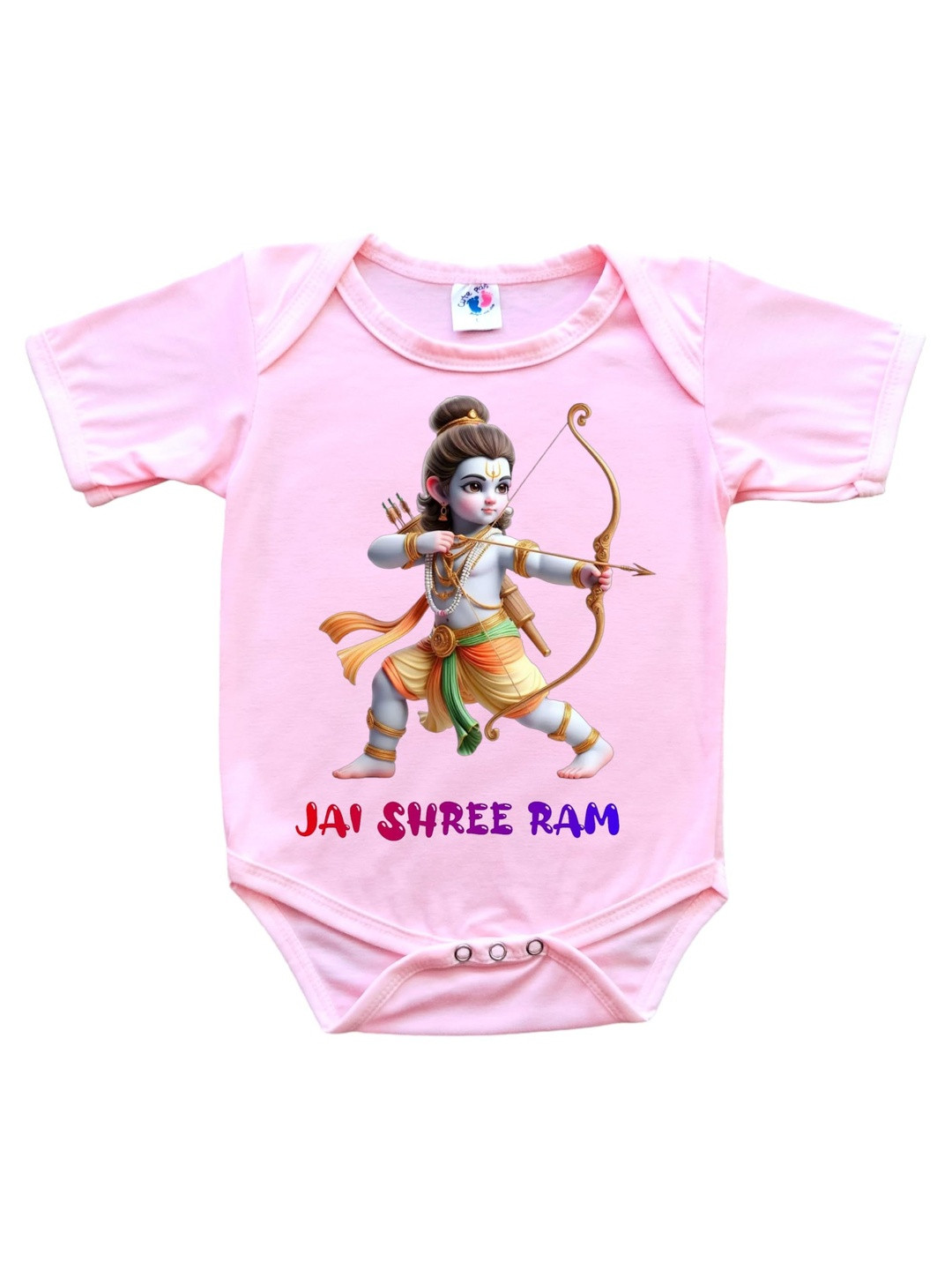 Cute Pals Infants Jai Shree Ram Navami Printed Cotton Bodysuit