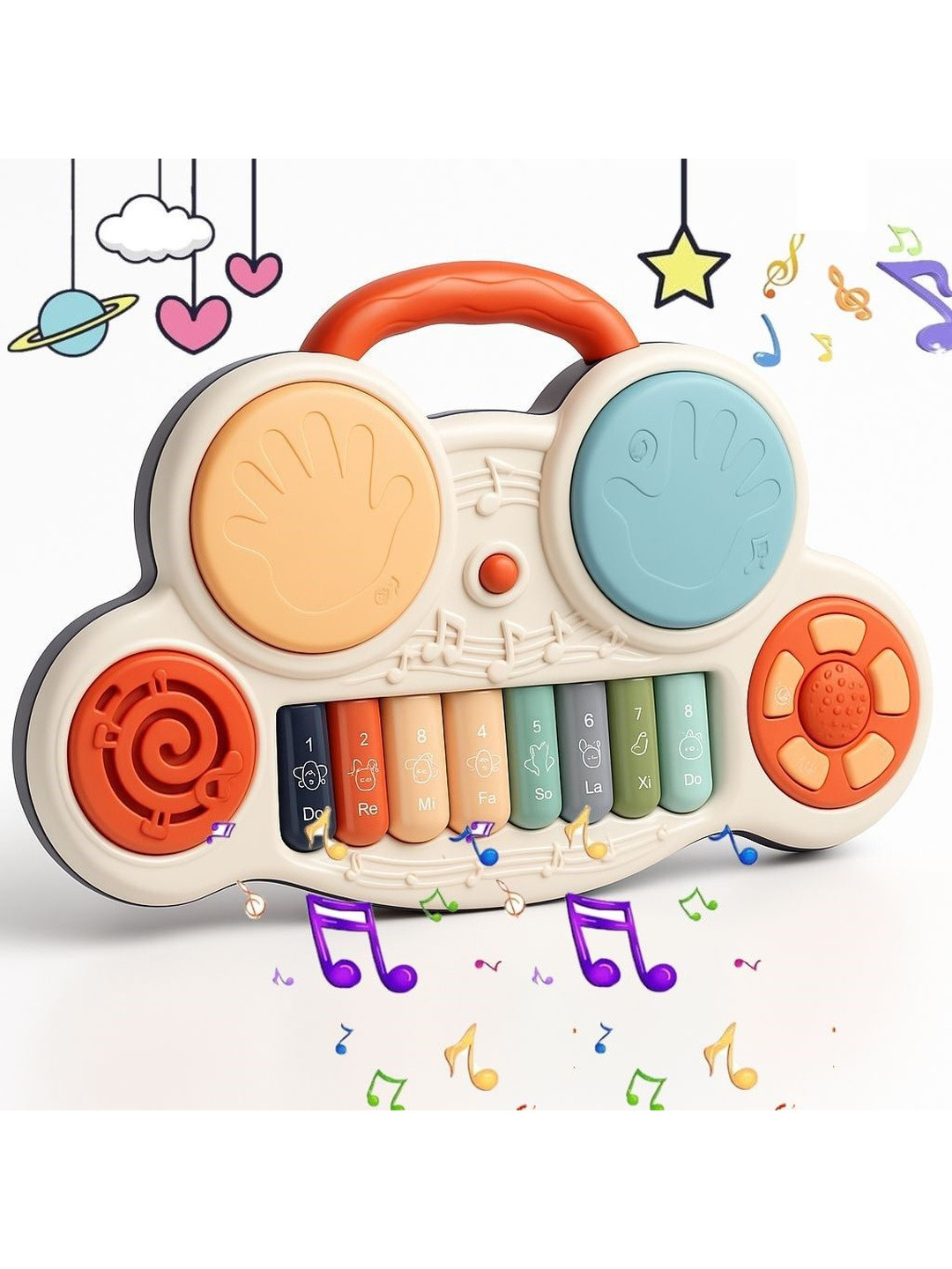 ADKD Kids Musical Piano Keyboard Toy With Drum & Light Musical Toys