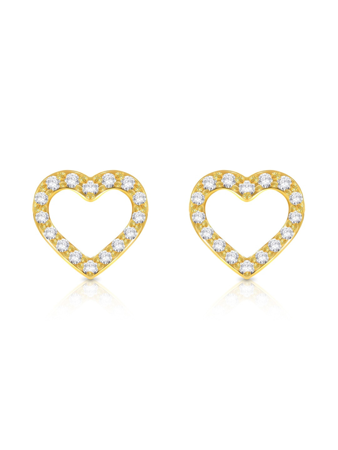 BHIMA Women 22Kt Gold Hallmark 916 Purity Love Sphere Earrings - 1.66 g