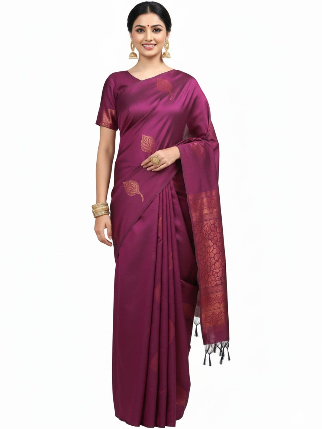 THE WEAVERS SHOP BY RAAVI Woven Design Zari Art Silk Banarasi Saree