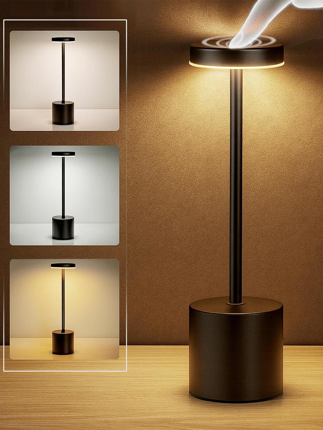 Homesake Black Metal Industrial Semi-Sphere Table Lamp