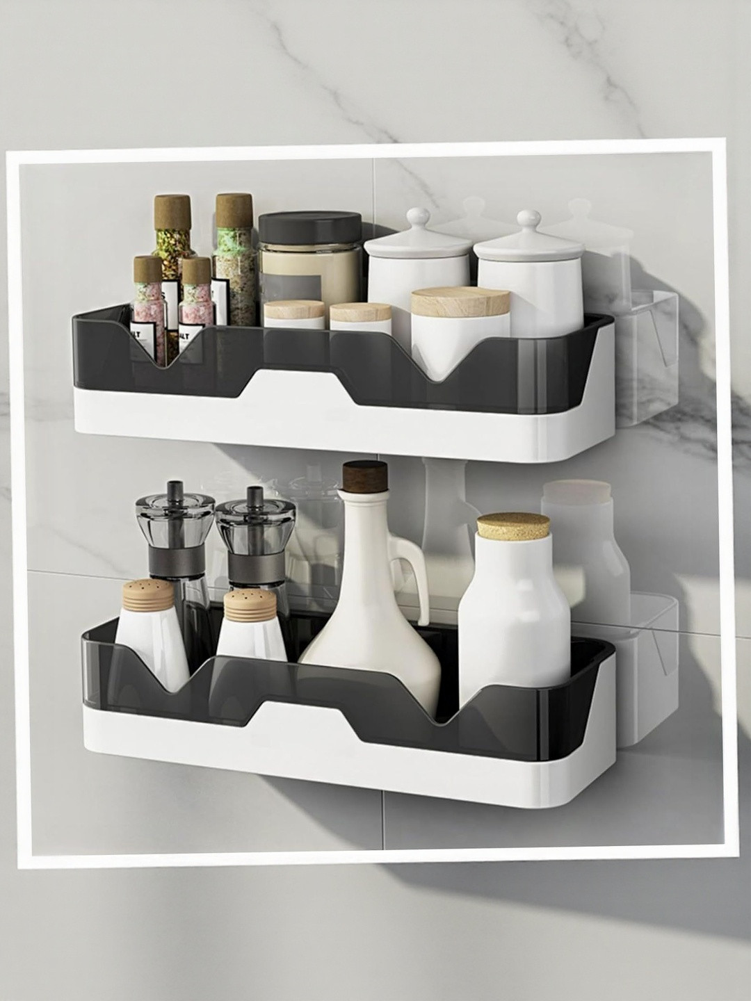 JAGIRA DIVINE TOUCH White 2 Pieces Glossy Bathroom Accessories