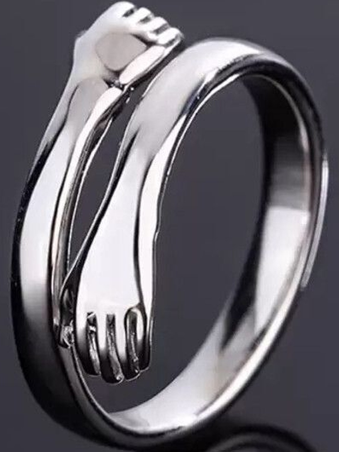 J.S ENTERPRISES Unisex Stainless Steel Hand Finger Ring