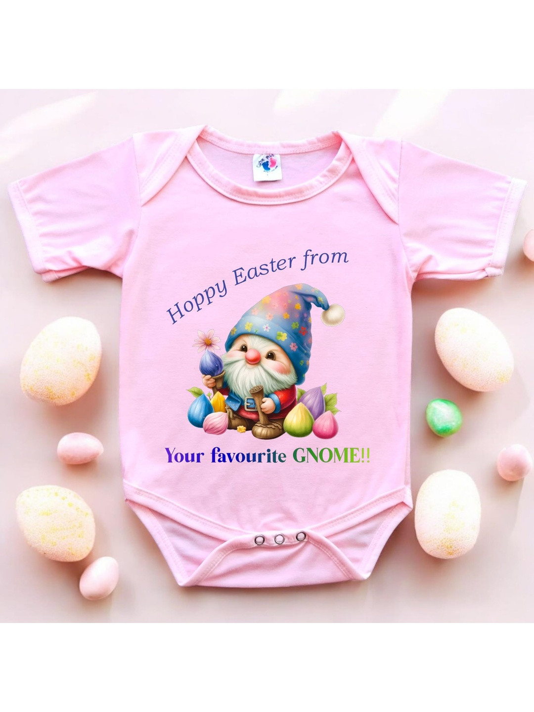 Cute Pals Infants Happy Easter Printed Cotton Bodysuit