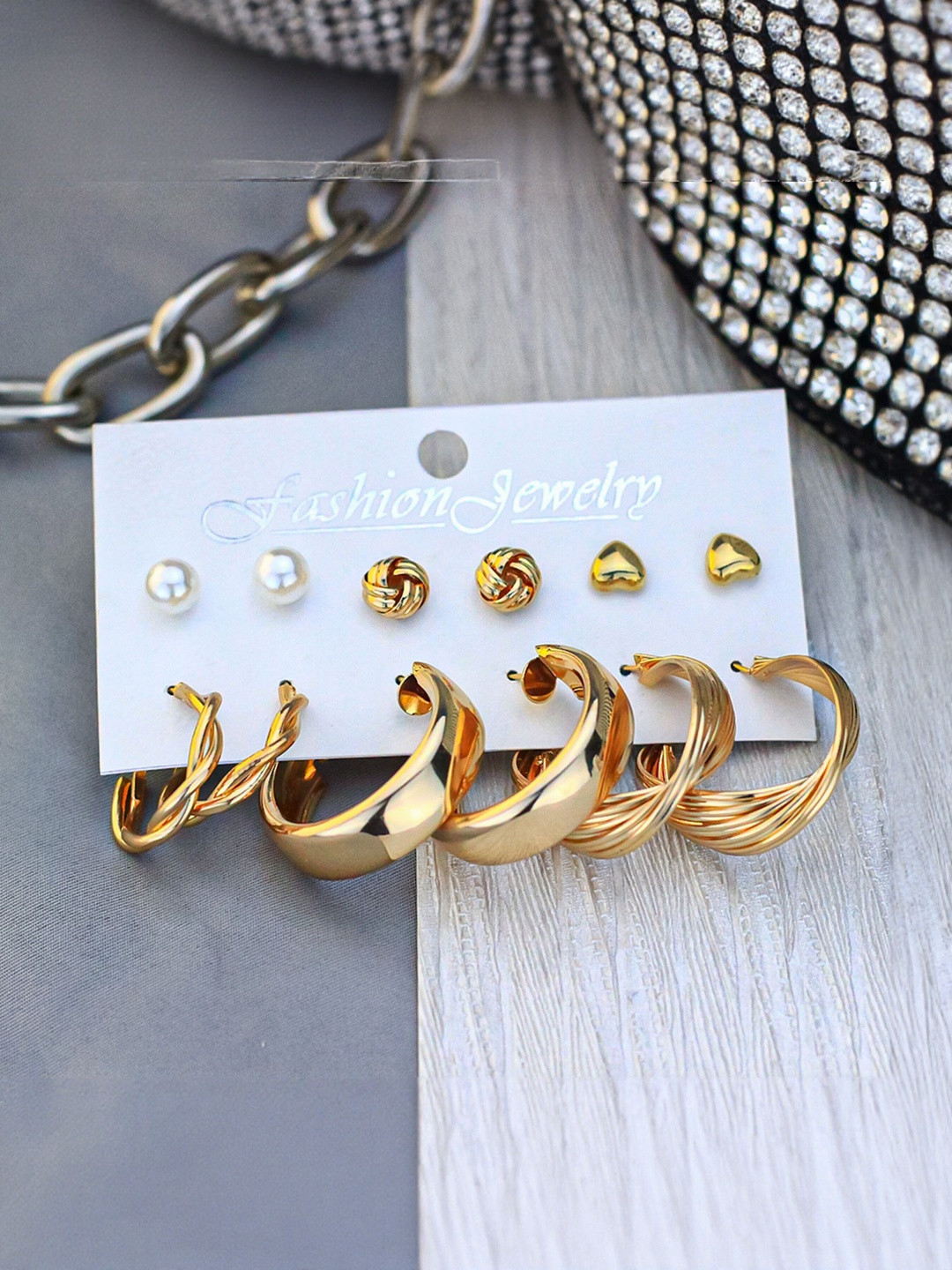 Just Devotional Oval Hoop Earrings