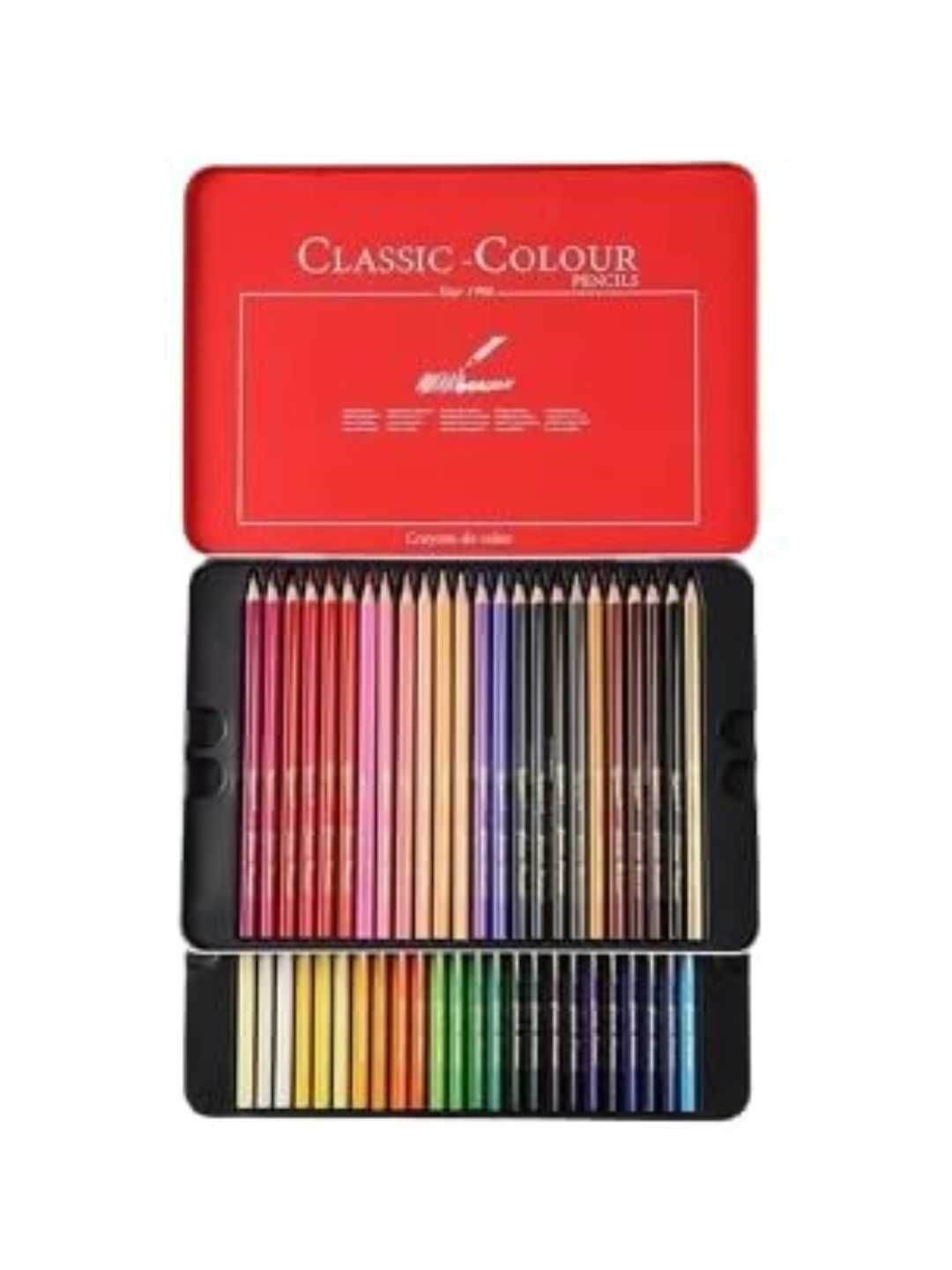 YK Pack Of 48 Colorful Soft Wax Pencils