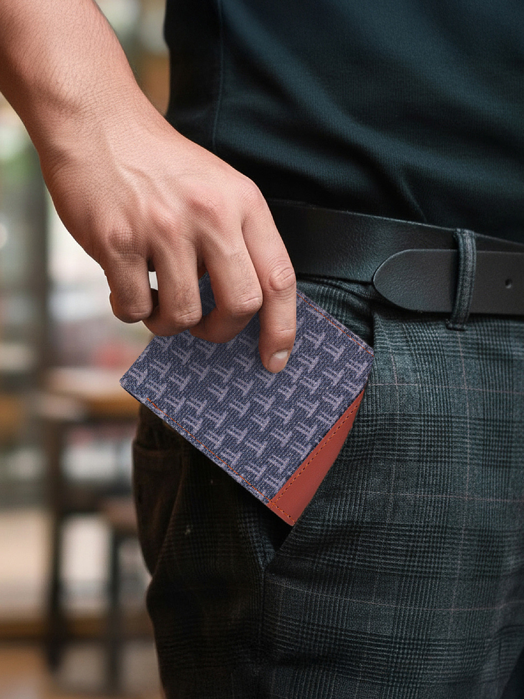 ZOUK Men Leather Two Fold Classic Sleek Wallet