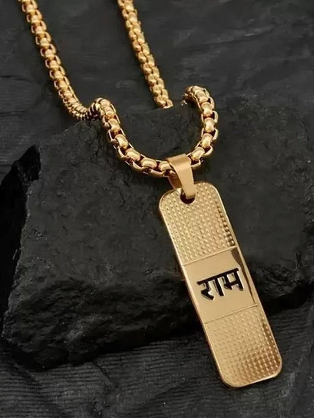 Laksh Enterprise Ram Name Geometric Pendant With Chain