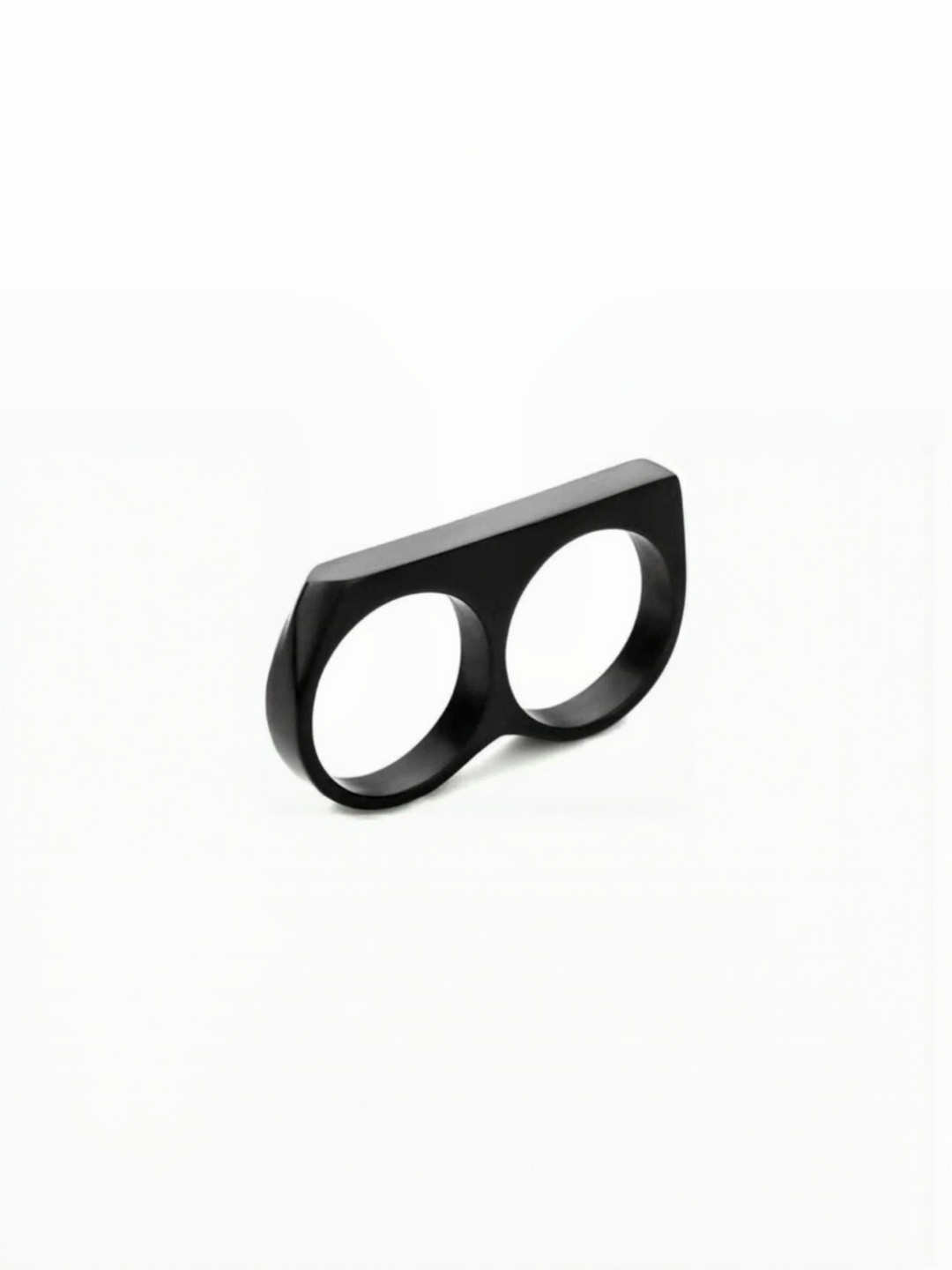 J.S ENTERPRISES Unisex Double Ring Stainless Steel Finger Ring