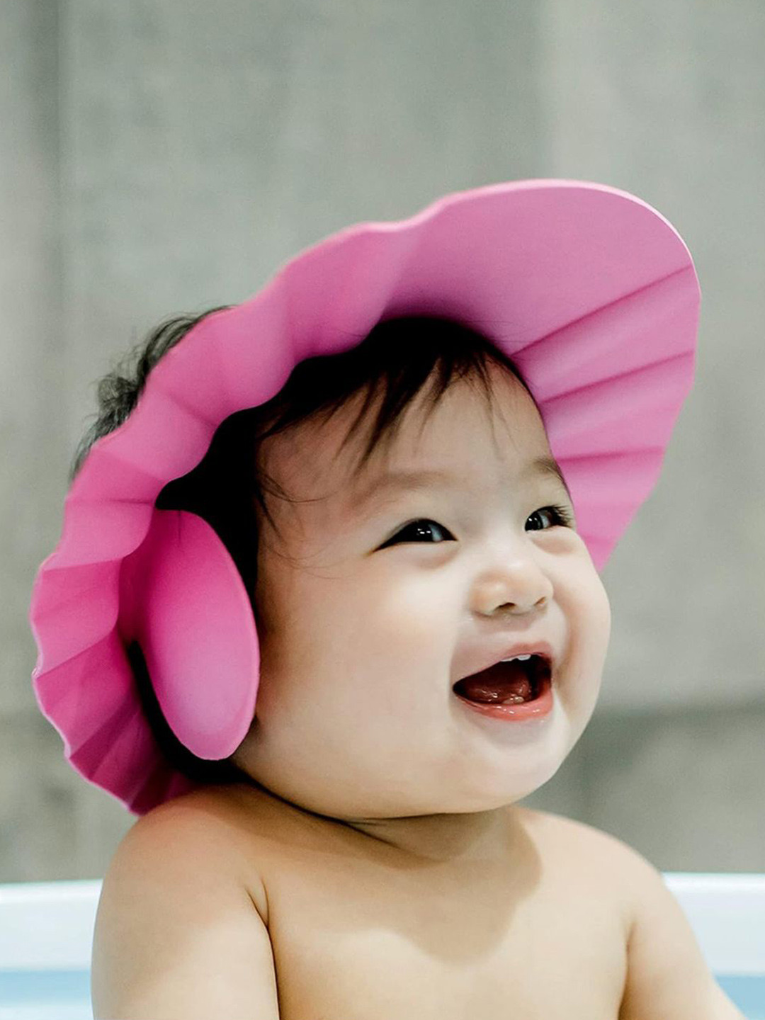 Kuber Industries Kids Eva Foam Soft Adjustable Baby Bath Cap