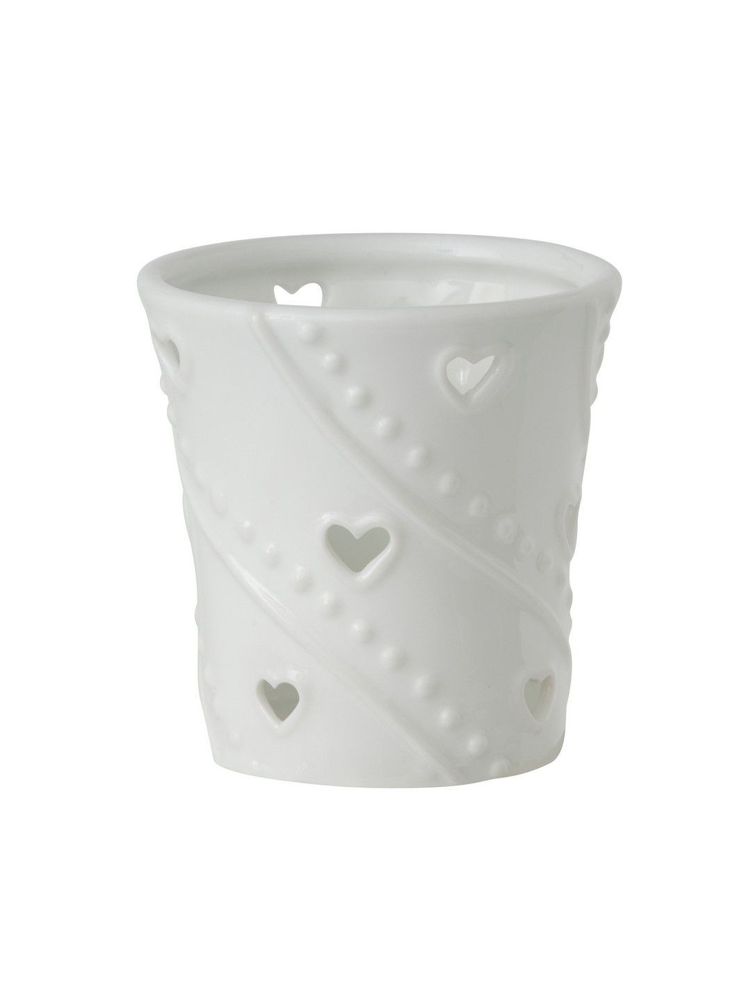 YANKEE CANDLE White Hearts 1 Candle Holder