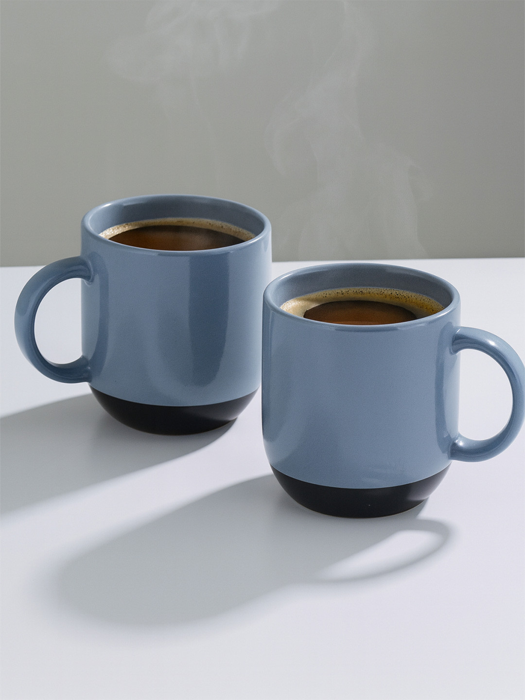 CLAY CRAFT Pacha Grey 2 Pieces Ceramic Matte Mugs 300ml