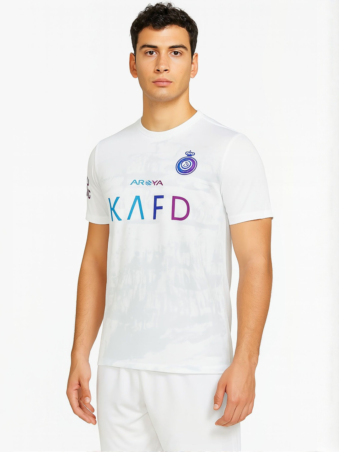 dostitch Men Brand Logo Cristiano Ronaldo Printed Dri-FIT T-shirt