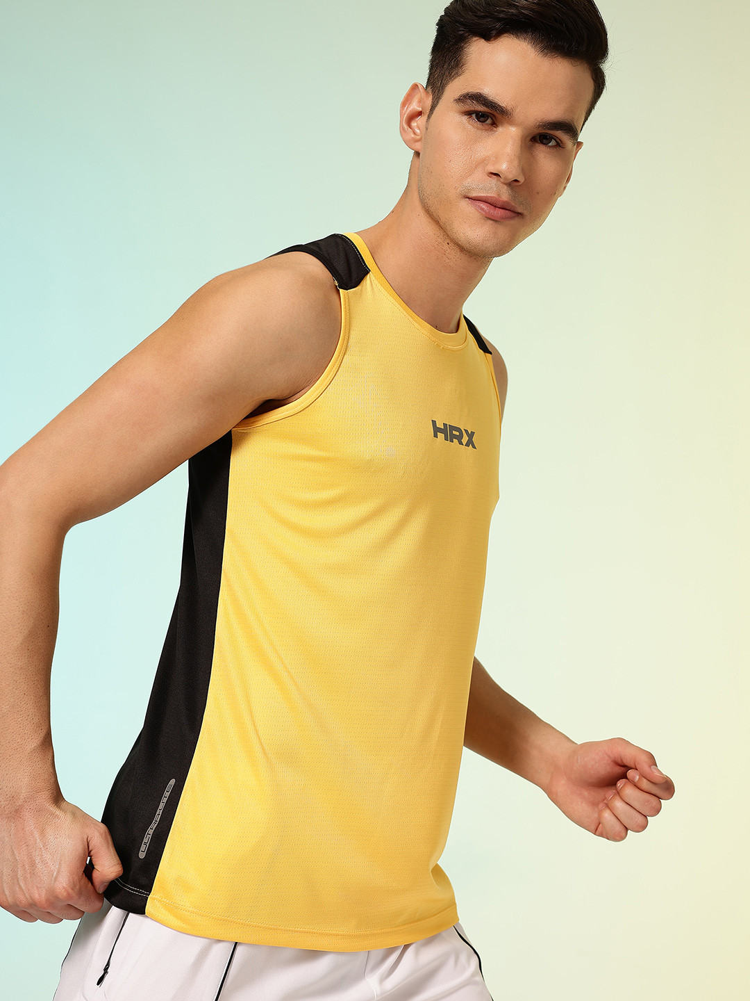 HRX by Hrithik Roshan Reflective Brand Logo Print Ultralite Running T-shirt