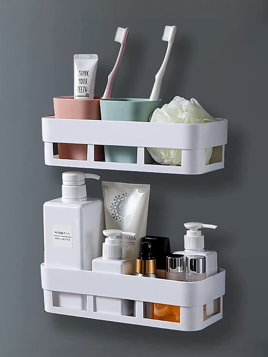 JAGIRA DIVINE TOUCH White 2 Pieces Glossy Bathroom Accessories