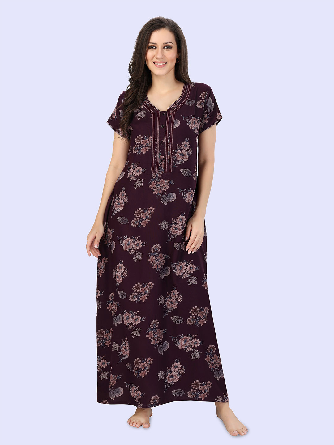Cloud Soft Printed Maxi Nightdress