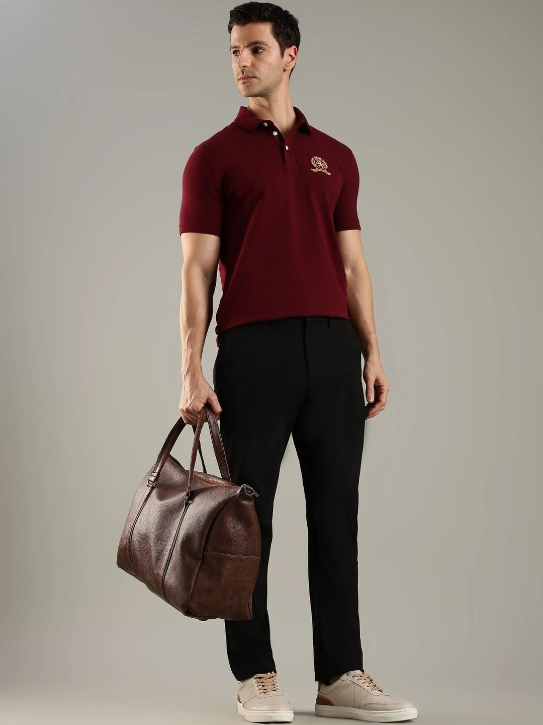 Tommy Hilfiger Men Europe Mid Rise Relaxed Fit Trousers