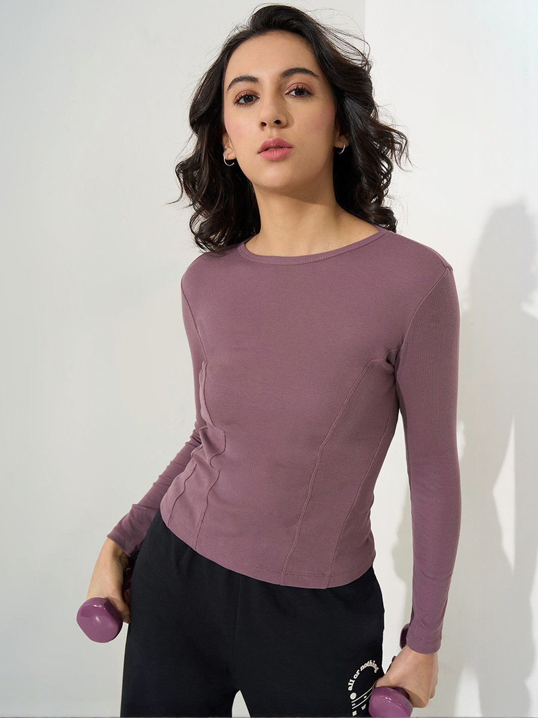 Ajile by Pantaloons Boat Neck Fitted Style Cotton Corset Top