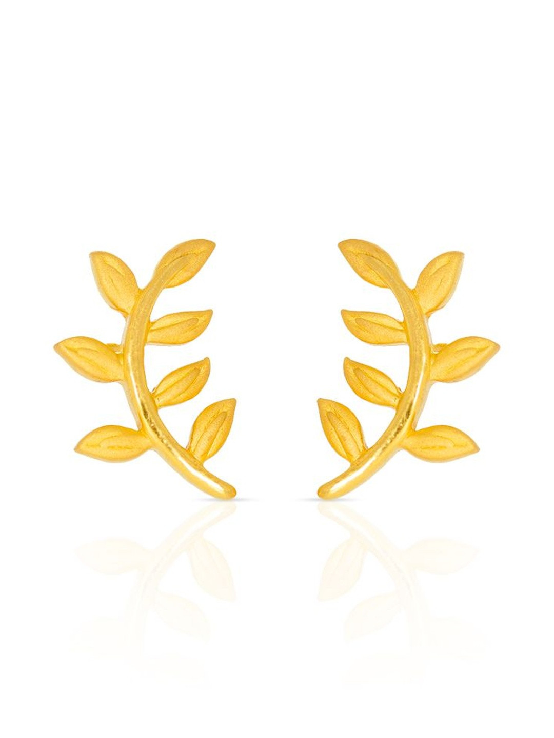 BHIMA Women 22Kt Gold Leaf Earrings - 1.17 g