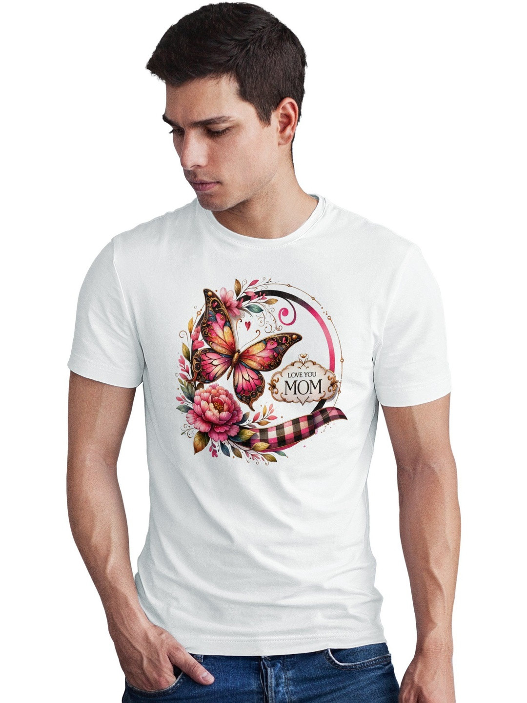 Seekbuylove Men Graphic Printed Round Neckl Cotton T-shirt