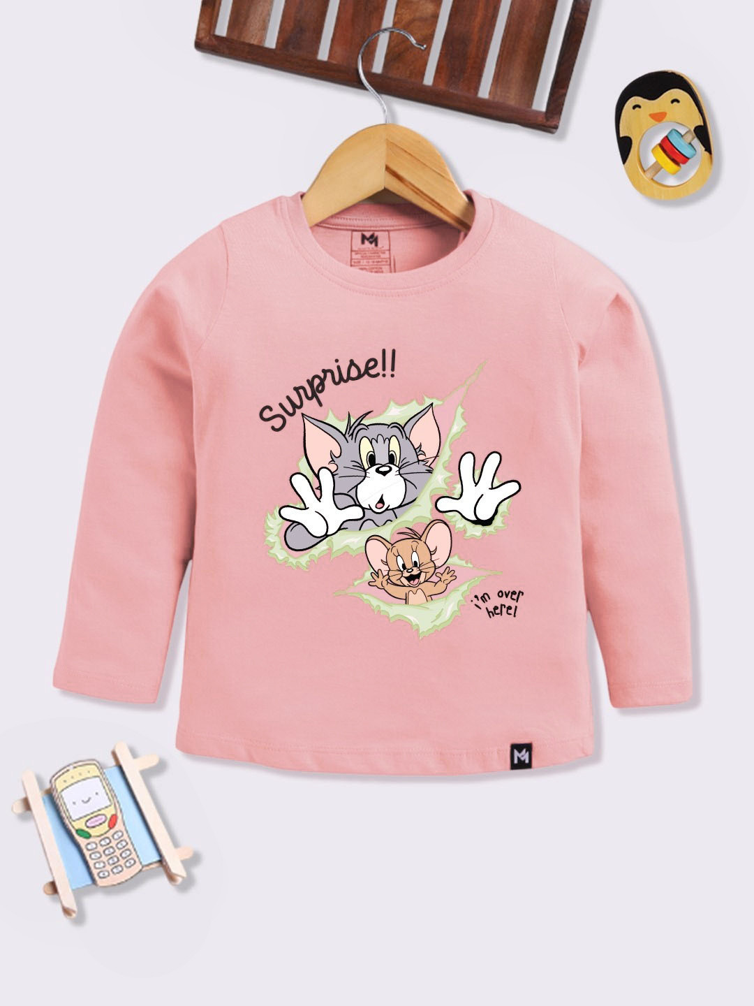 YK X Minute Mirth Girls Tom and Jerry Printed T-shirt
