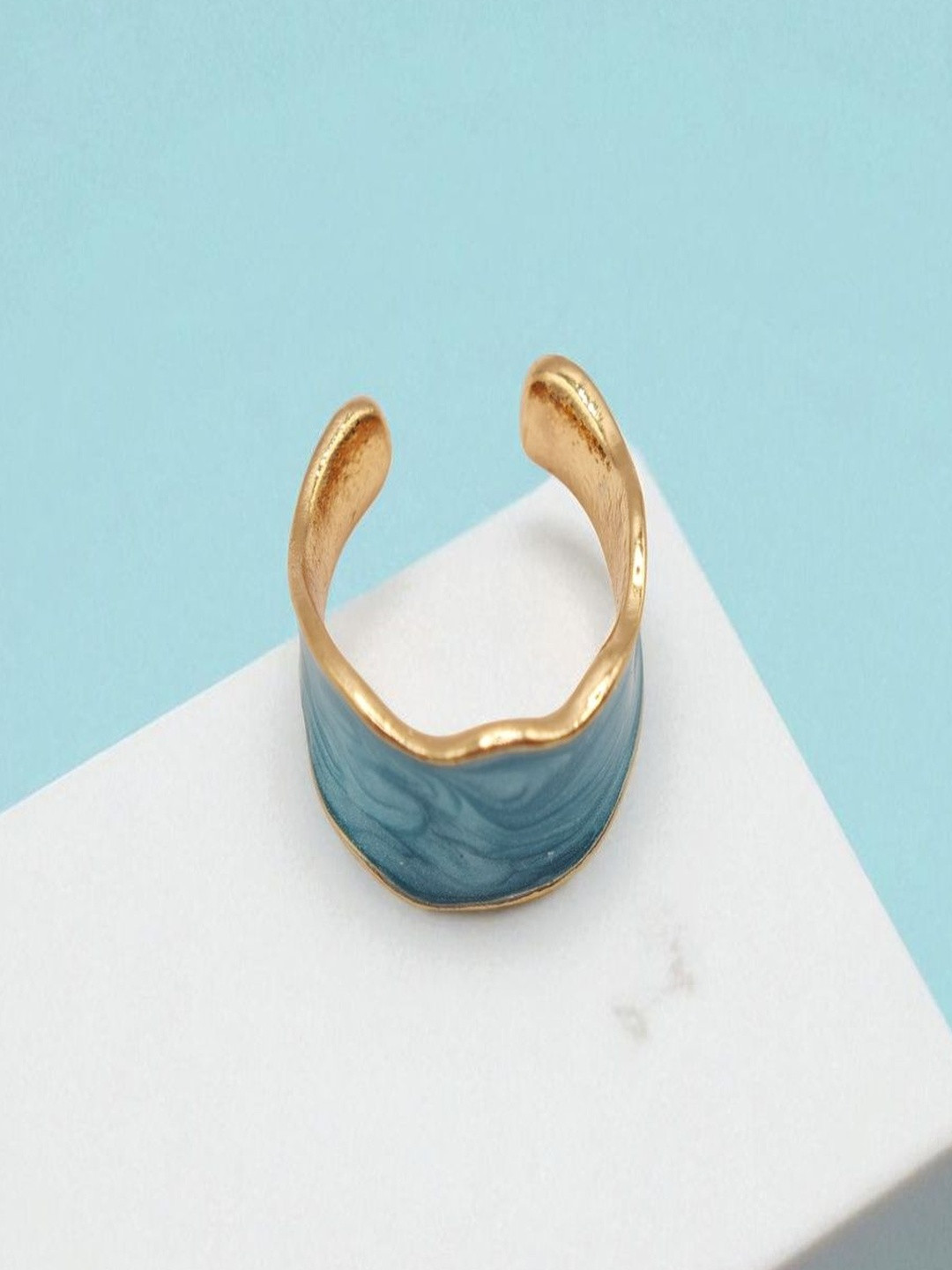 SAPRAA TRENDS Copper Gold-Plated Finger Ring
