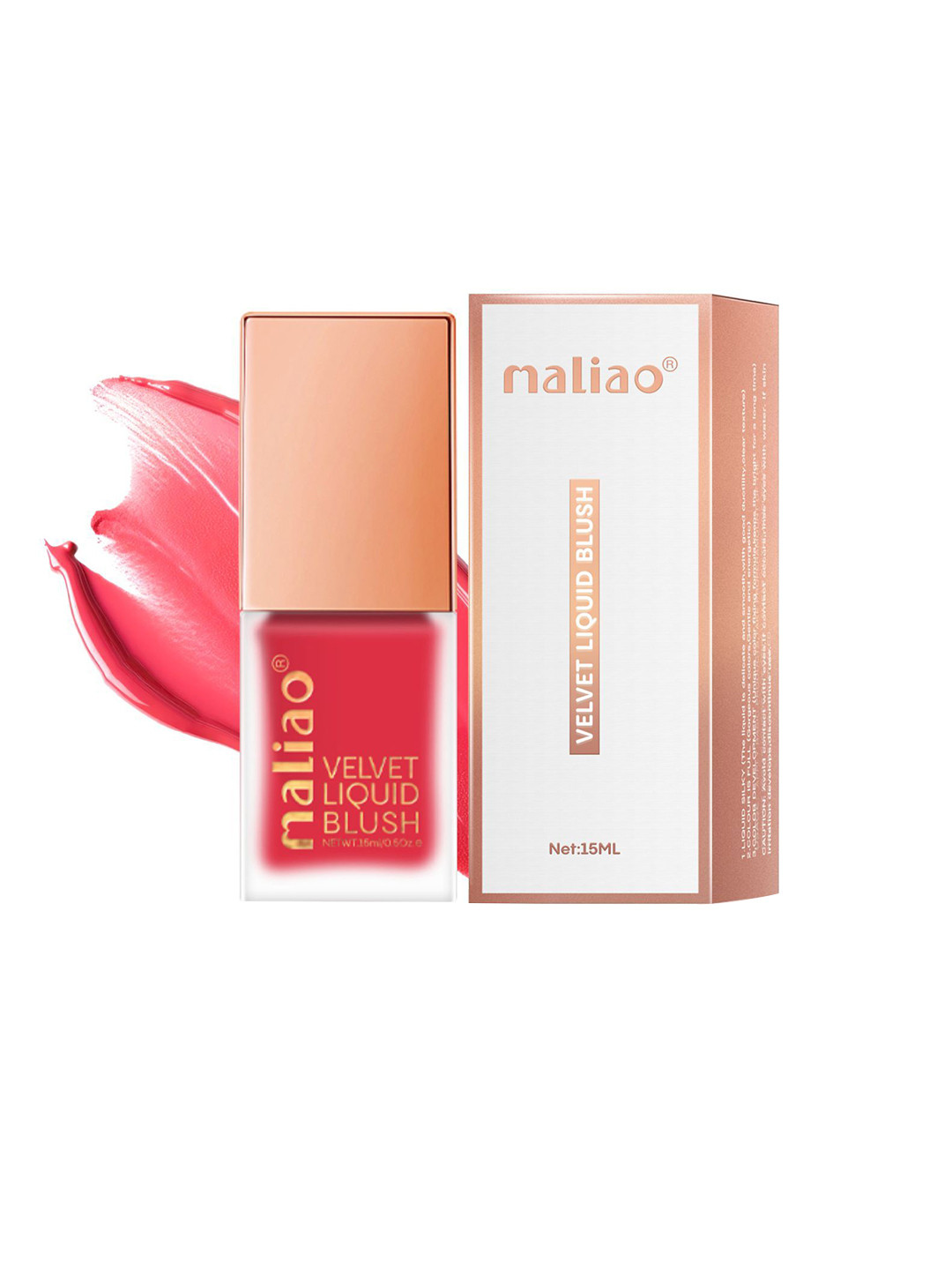Maliao Velvet Long Lasting Liquid Blush - 15 ml - Red Romance 04