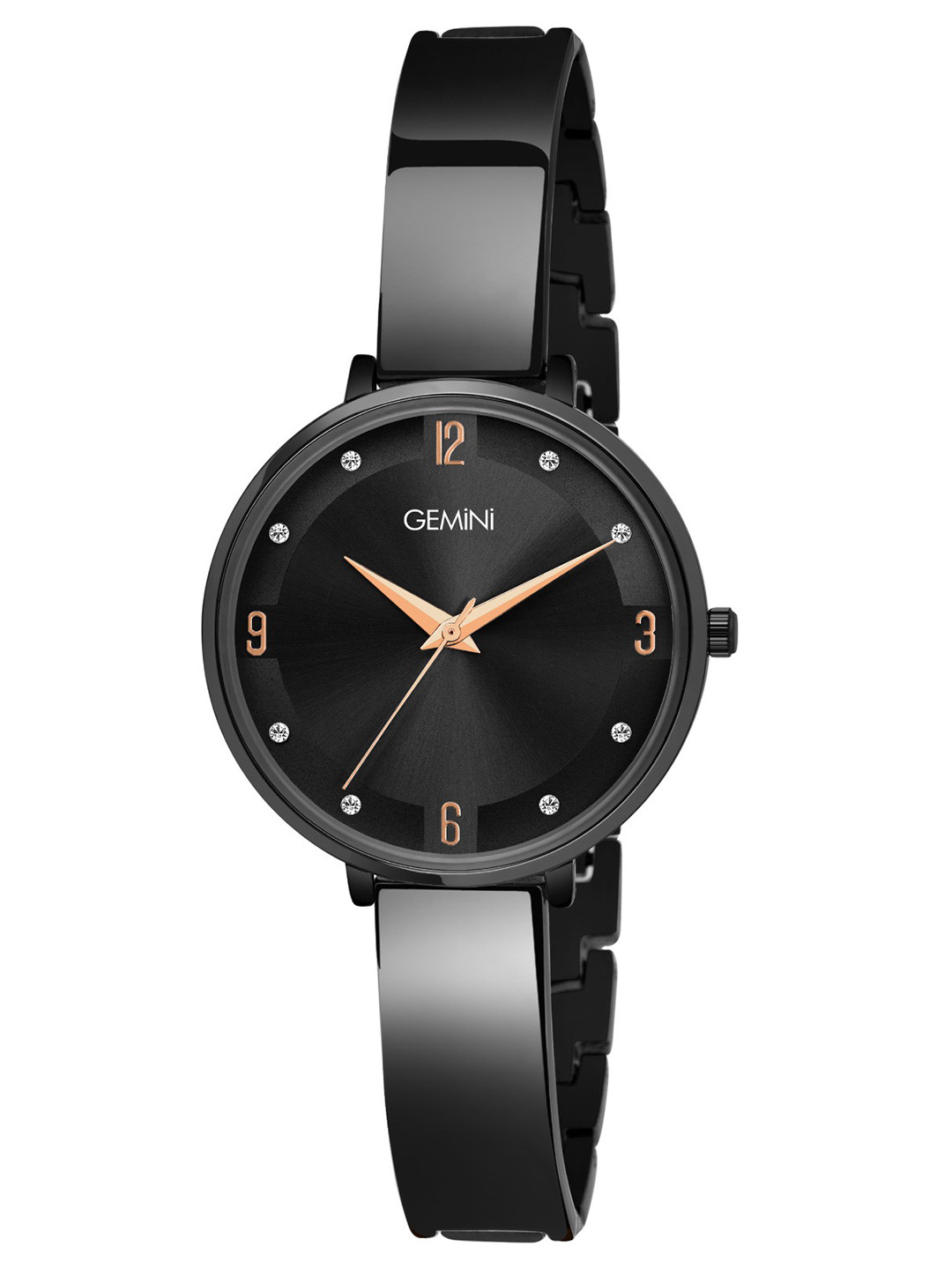 GEMINI Women Embellished Dial & Stainless Steel Straps Analogue Watch BNS 2122NM02