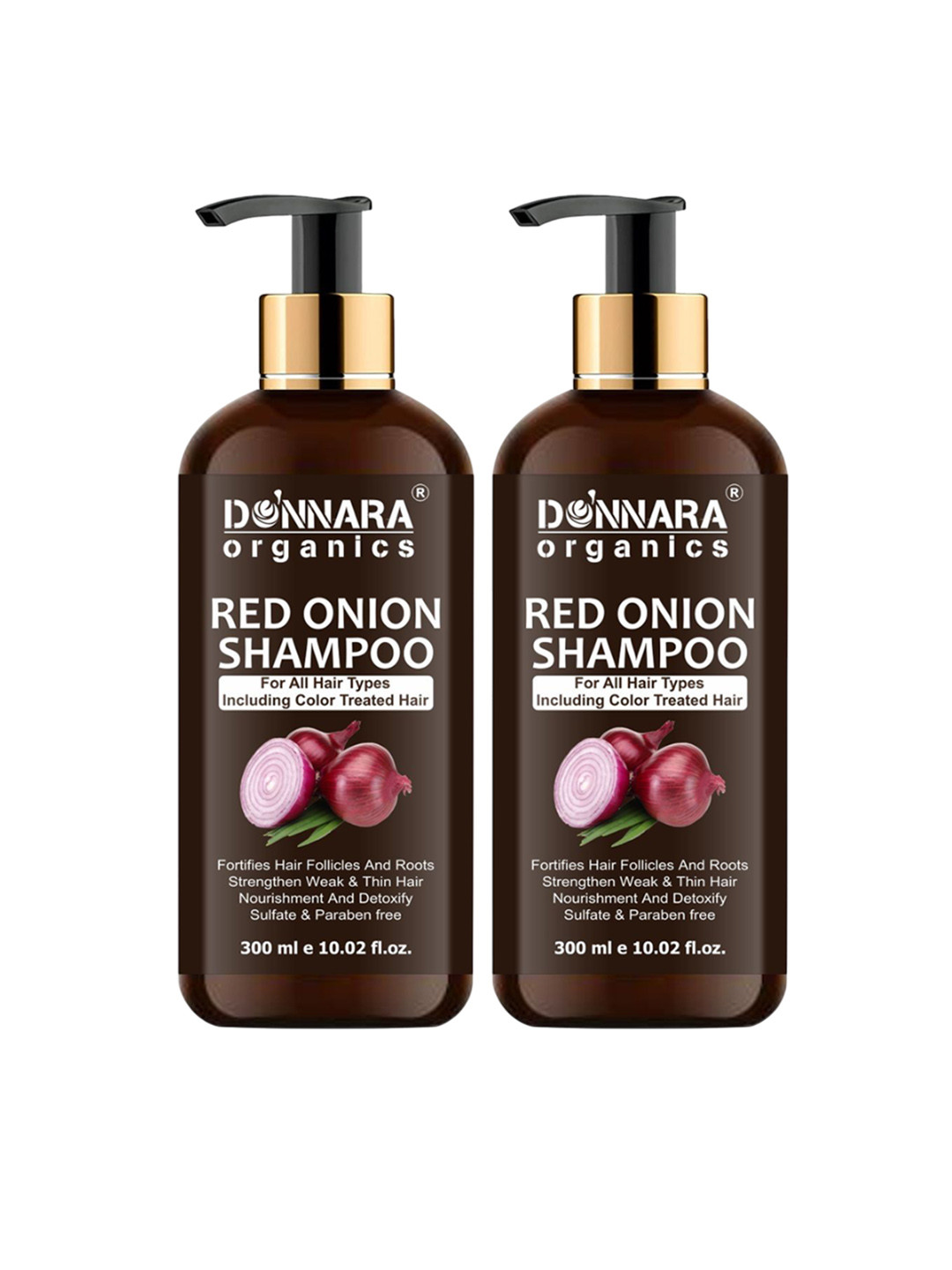 Donnara Organics Set Of 2 Red Onion Shampoo - 300 ml Each