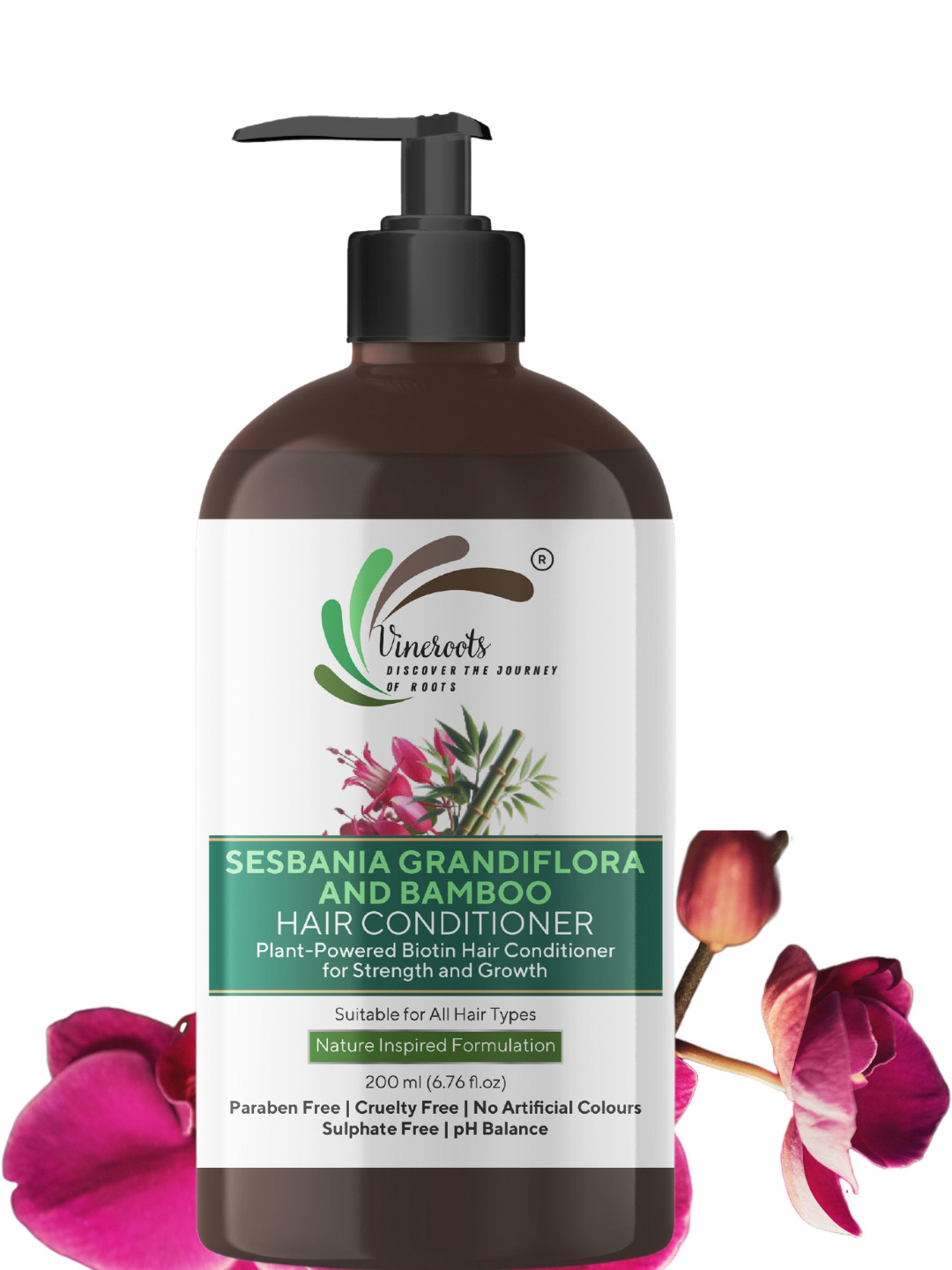 Vineroots Sesbania Grandiflora & Bamboo Conditioner - 200 ml