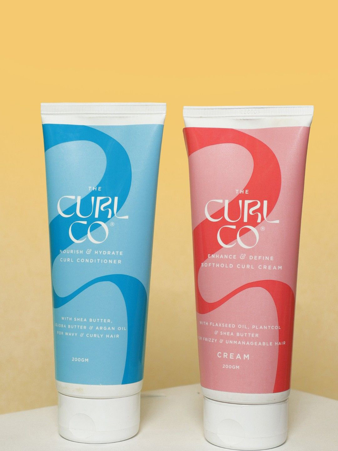 The Curl Co Set Of 2 Curl Conditioner & Curl Cream Bundle - 200 g Each