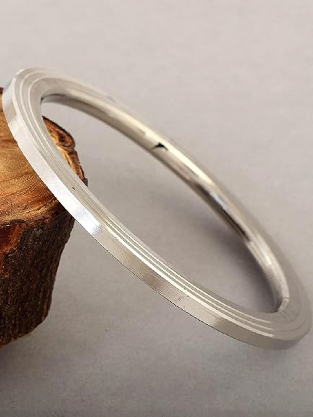 Missmister Mne Silver-Plated Kada Bracelet