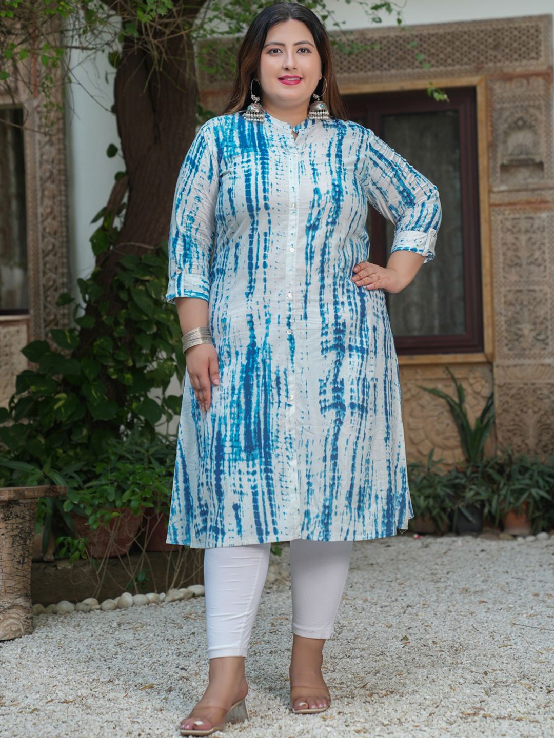 SINSINI Women Leheriya Printed Screen Print Daily A-Line Kurta